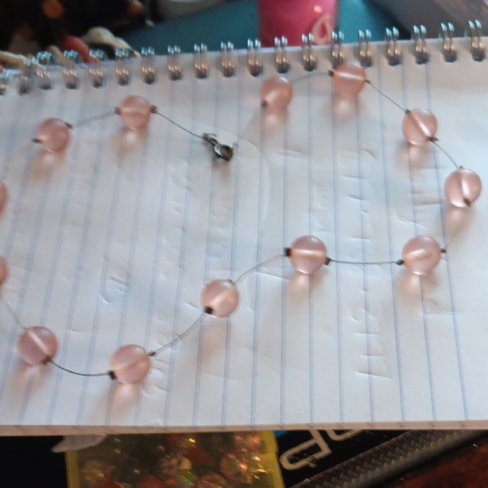 Elegant Pink Beaded Necklace